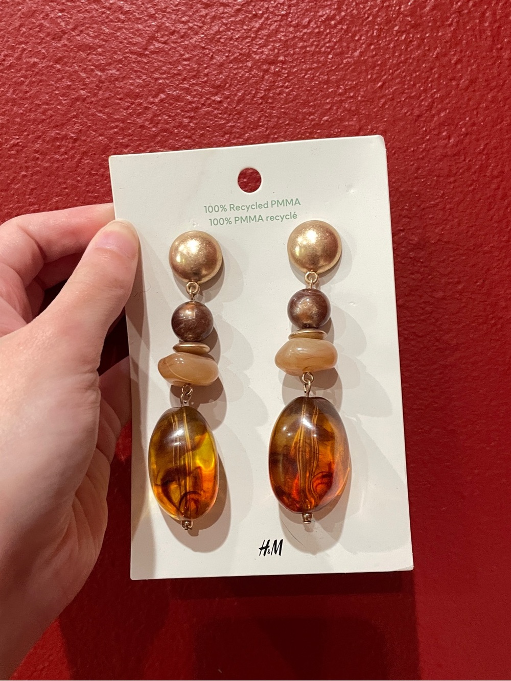 H&M statement ember earrings